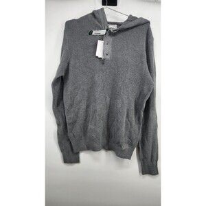 Flag & Anthem Men's Grey Medium Muhammad Lightweight Henley Hoodie Sweater NWT